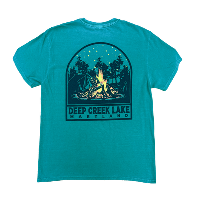 Deep Creek Lake Camp Fire Garment Dyed Tee - Unisex