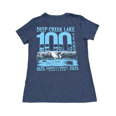 Deep Creek Lake 100 Year V-Neck Tee - Womens